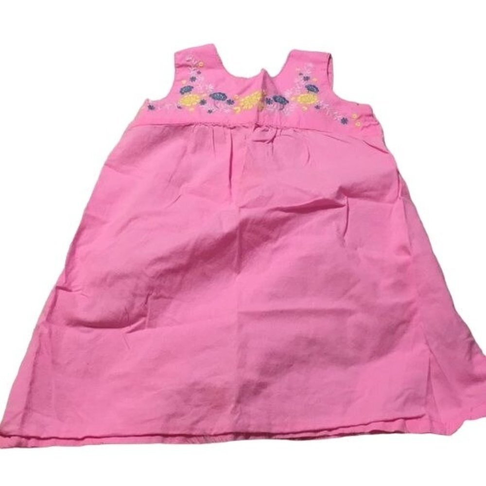 Healthtex Girls Toddler Dress Pink Sz 4 Cotton